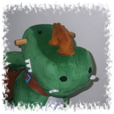 Rhino Green Dinosaur Ride on Mechanical Horse dinosaur